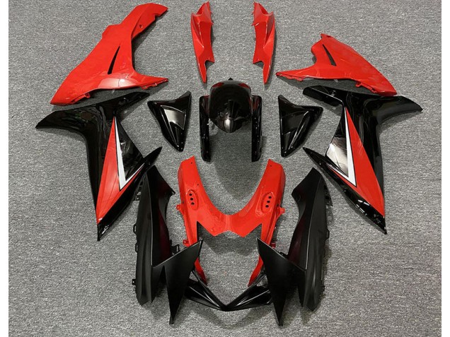 Rouge Brillant & Noir 11-24 Suzuki GSXR 600-750 Carénage Moto Rouge Brillant & Noir 11-24 Suzuki GSXR 600-750 Carénage Moto
