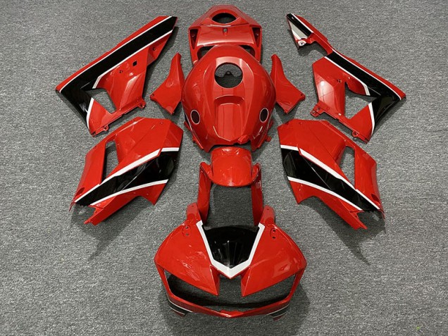 Rouge Brillant Noir & Blanc 13-23 Honda CBR600RR Carénage Moto Rouge Brillant Noir & Blanc 13-23 Honda CBR600RR Carénage Moto