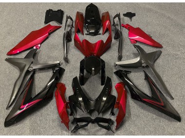 Rouge Brillant & Vert R 08-10 Suzuki GSXR 600-750 Carénage Moto