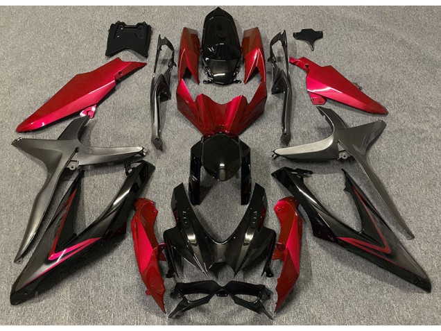 Rouge Brillant & Vert R 08-10 Suzuki GSXR 600-750 Carénage Moto Rouge Brillant & Vert R 08-10 Suzuki GSXR 600-750 Carénage Moto