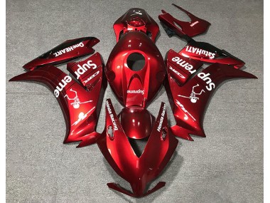 Rouge Foncé Personnalisé 12-16 Honda CBR1000RR Carénage Moto