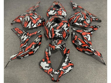 Rouge Gris Camouflage 09-12 Honda CBR600RR Carénage Moto