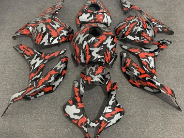 Rouge Gris Camouflage 09-12 Honda CBR600RR Carénage Moto