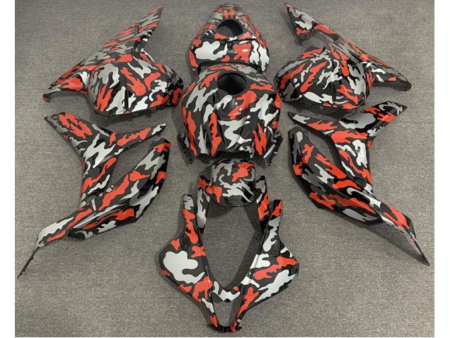Rouge Gris Camouflage 09-12 Honda CBR600RR Carénage Moto Rouge Gris Camouflage 09-12 Honda CBR600RR Carénage Moto