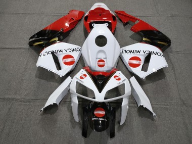 Rouge Konica Minolta 05-06 Honda CBR600RR Carénage Moto