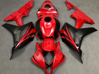 Rouge Perle & Noir 07-08 Honda CBR600RR Carénage Moto