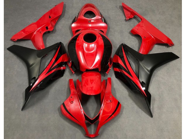Rouge Perle & Noir 07-08 Honda CBR600RR Carénage Moto Rouge Perle & Noir 07-08 Honda CBR600RR Carénage Moto