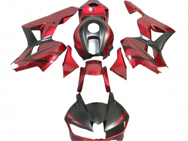 Rouge Profond & Noir Mat 13-23 Honda CBR600RR Carénage Moto