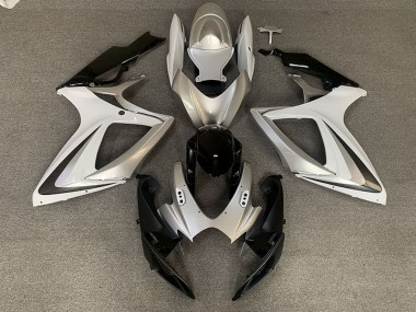 Style Blanc Argenté OEM 06-07 Suzuki GSXR 600-750 Carénage Moto