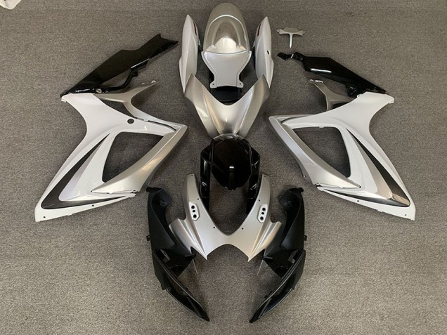 Style Blanc Argenté OEM 06-07 Suzuki GSXR 600-750 Carénage Moto
