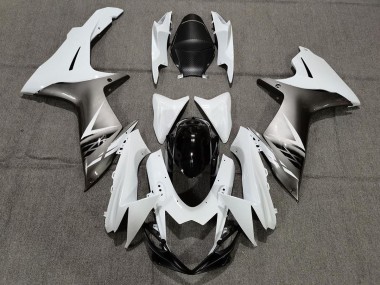 Style Blanc Brillant & Argent 11-24 Suzuki GSXR 600-750 Carénage Moto