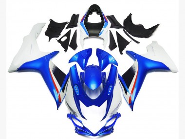 Style Bleu Profond & Blanc Brillant 11-24 Suzuki GSXR 600-750 Carénage Moto