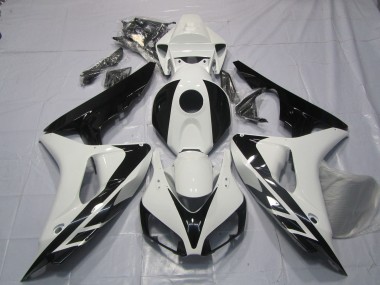 Style Noir & Blanc OEM Sans Décalcomanies 06-07 Honda CBR1000RR Carénage Moto