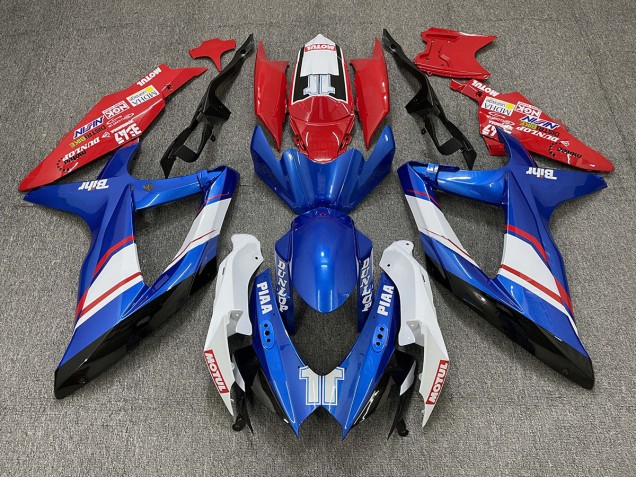 Style Personnalisé Brillant Rouge Bleu & Blanc 08-10 Suzuki GSXR 600-750 Carénage Moto Style Personnalisé Brillant Rouge Bleu & Blanc 08-10 Suzuki GSXR 600-750 Carénage Moto