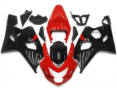 Style Rouge & Noir Brillant 04-05 Suzuki GSXR 600-750 Carénage Moto