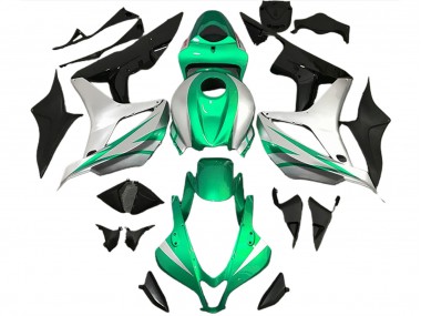 Style Vert Vif & Argent OEM 07-08 Honda CBR600RR Carénage Moto