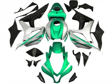 Style Vert Vif & Argent OEM 07-08 Honda CBR600RR Carénage Moto