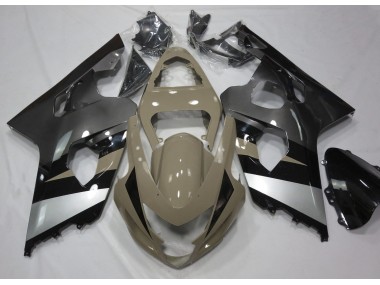 Tan Du Désert & Argent 04-05 Suzuki GSXR 600-750 Carénage Moto