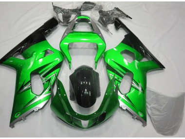 Vert & Argent 01-03 Suzuki GSXR 600-750 Carénage Moto