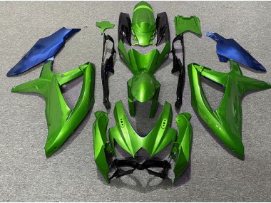 Vert & Bleu 08-10 Suzuki GSXR 600-750 Carénage Moto