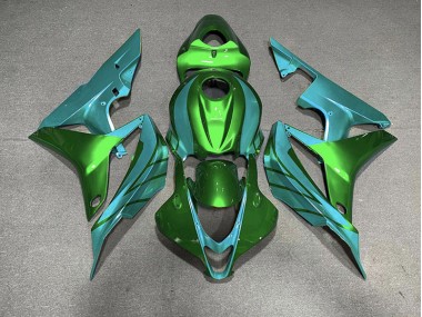 Vert & Bleu Sarcelle 07-08 Honda CBR600RR Carénage Moto