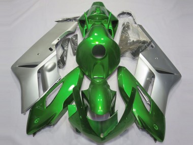 Vert Brillant & Argent 04-05 Honda CBR1000RR Carénage Moto