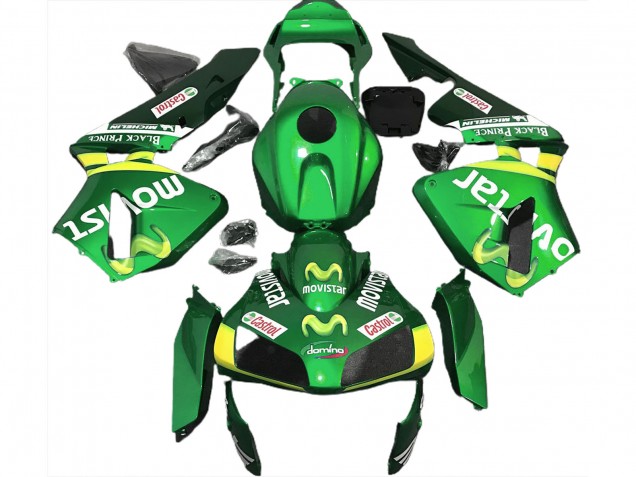 Vert Movistar 03-04 Honda CBR600RR Carénage Moto Vert Movistar 03-04 Honda CBR600RR Carénage Moto