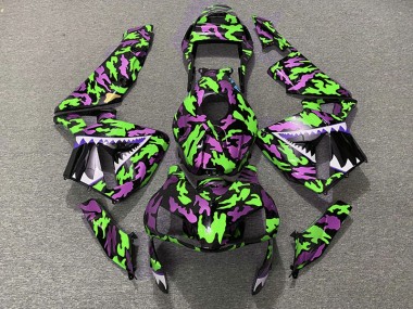 Vert & Rose Camo 03-04 Honda CBR600RR Carénage Moto