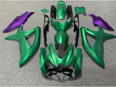 Vert & Violet 08-10 Suzuki GSXR 600-750 Carénage Moto