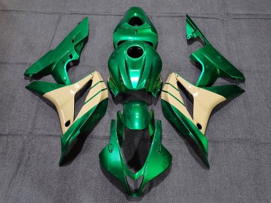 Vert Émeraude & Beige 07-08 Honda CBR600RR Carénage Moto