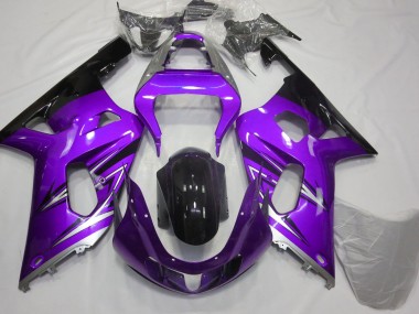 Violet & Argent 01-03 Suzuki GSXR 600-750 Carénage Moto