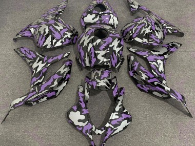 Violet & Argent Camo 09-12 Honda CBR600RR Carénage Moto