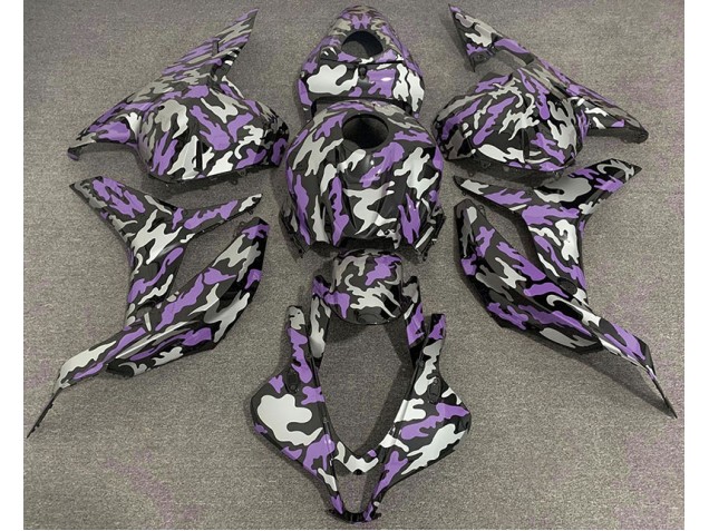 Violet & Argent Camo 09-12 Honda CBR600RR Carénage Moto
