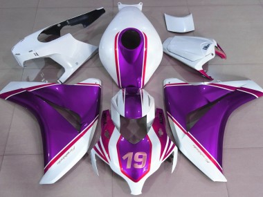 Violet Brillant & Blanc 08-11 Honda CBR1000RR Carénage Moto