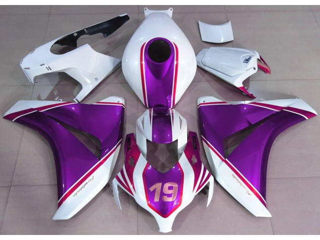 Violet Brillant & Blanc 08-11 Honda CBR1000RR Carénage Moto Violet Brillant & Blanc 08-11 Honda CBR1000RR Carénage Moto