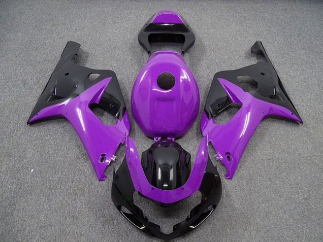Violet Brillant & Noir 01-03 Suzuki GSXR 600-750 Carénage Moto Violet Brillant & Noir 01-03 Suzuki GSXR 600-750 Carénage Moto