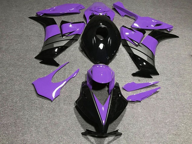 Violet Brillant Noir & Gris 12-16 Honda CBR1000RR Carénage Moto Violet Brillant Noir & Gris 12-16 Honda CBR1000RR Carénage Moto
