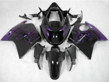 Violet Foncé Flamme 96-07 Honda CBR1100XX Carénage Moto
