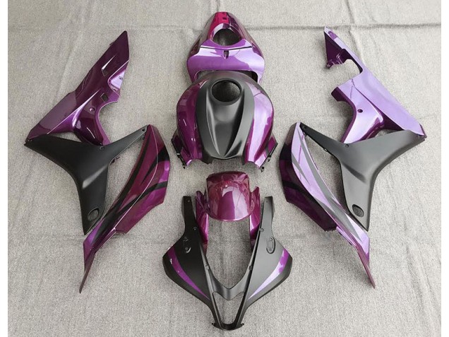 Violet & Noir Mat 07-08 Honda CBR600RR Carénage Moto