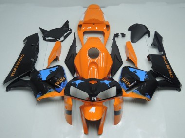 Éclaboussures Orange & Noires 05-06 Honda CBR600RR Carénage Moto