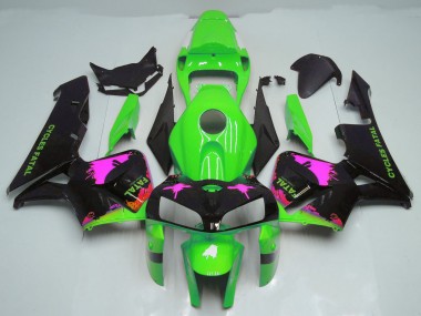 Éclaboussures Roses Sur Vert 05-06 Honda CBR600RR Carénage Moto