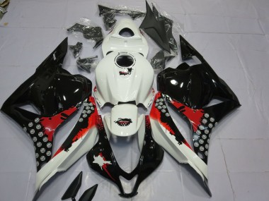 Éclaboussures Rouges & Noires 09-12 Honda CBR600RR Carénage Moto