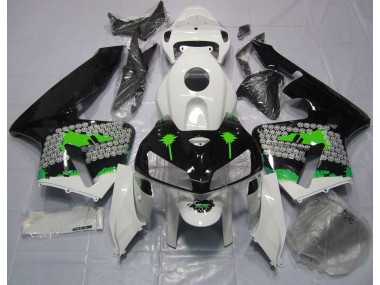 Éclaboussures Vertes Sur Noir Brillant 05-06 Honda CBR600RR Carénage Moto