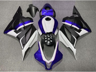 Étoile Noir Mat & Bleu Foncé 09-12 Honda CBR600RR Carénage Moto