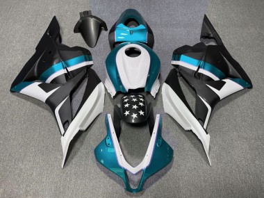 Étoile Noire Mate & Bleu Clair 09-12 Honda CBR600RR Carénage Moto