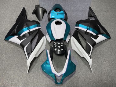 Étoile Noire Mate & Bleu Clair 09-12 Honda CBR600RR Carénage Moto