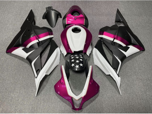 Étoile Noire Mate & Rose 09-12 Honda CBR600RR Carénage Moto Étoile Noire Mate & Rose 09-12 Honda CBR600RR Carénage Moto