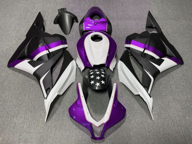 Étoile Noire Mate & Violette 09-12 Honda CBR600RR Carénage Moto Étoile Noire Mate & Violette 09-12 Honda CBR600RR Carénage Moto