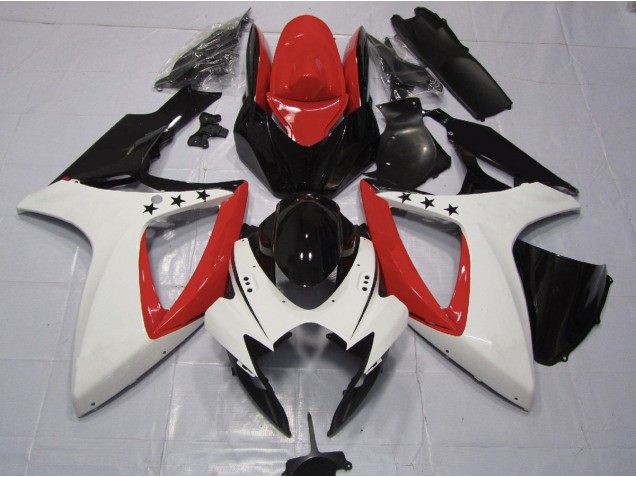 Étoile Rouge 06-07 Suzuki GSXR 600-750 Carénage Moto Étoile Rouge 06-07 Suzuki GSXR 600-750 Carénage Moto